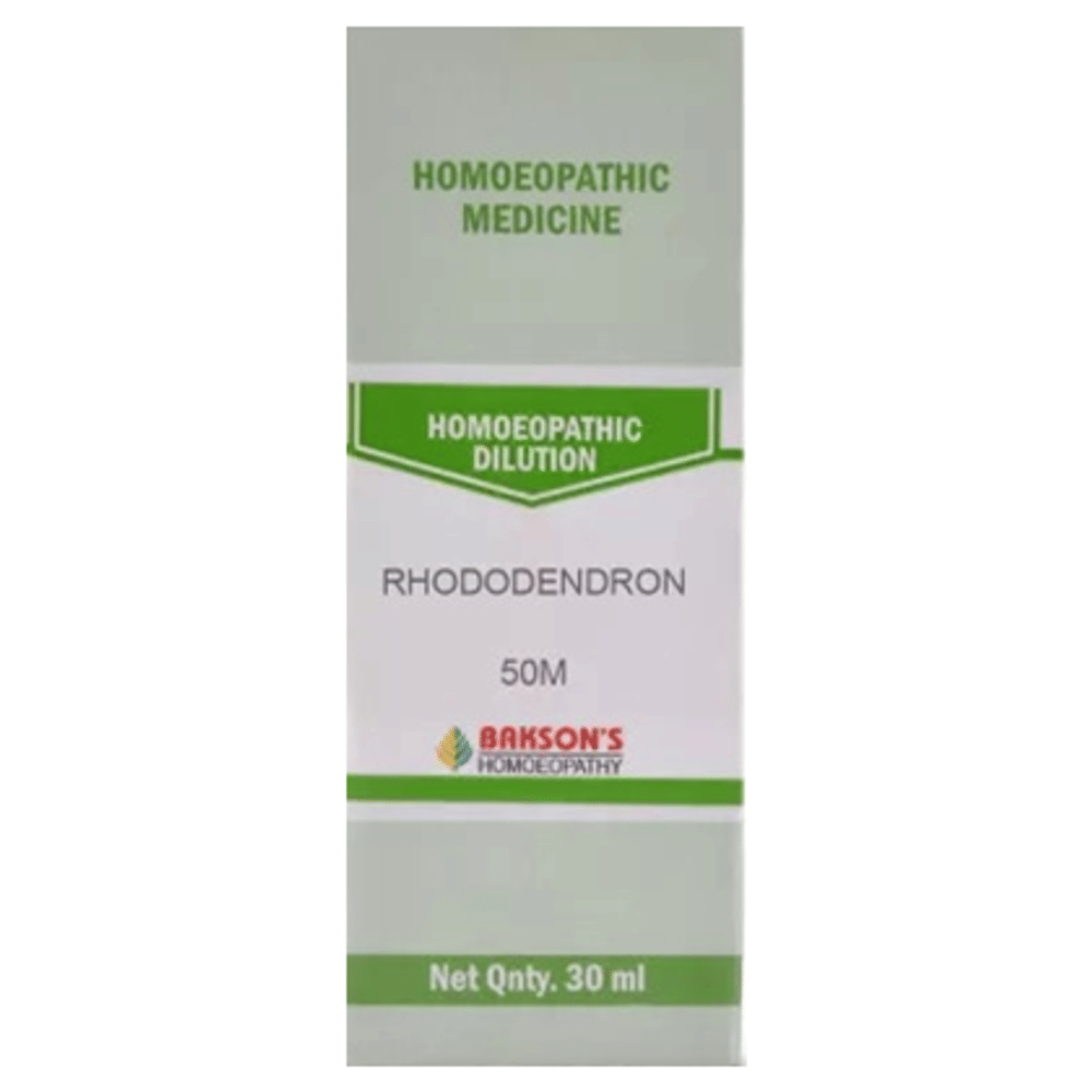 Bakson's Homeopathy Rhododendron Dilution 50M bottle of 30 ml Dilution