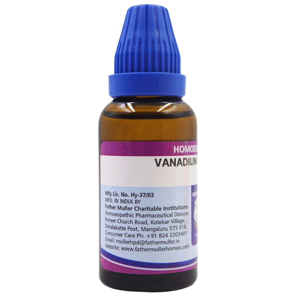 Father Muller Vanadium Metallicum Drop 30 bottle of 30 ml Oral Drops Father Muller Vanadium Metallicum Drop 30 bottle of 30 ml Oral Drops