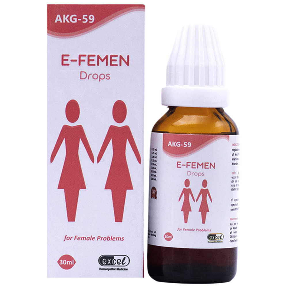 Excel AKG 59 E-Femen Drop bottle of 30 ml Oral Drops