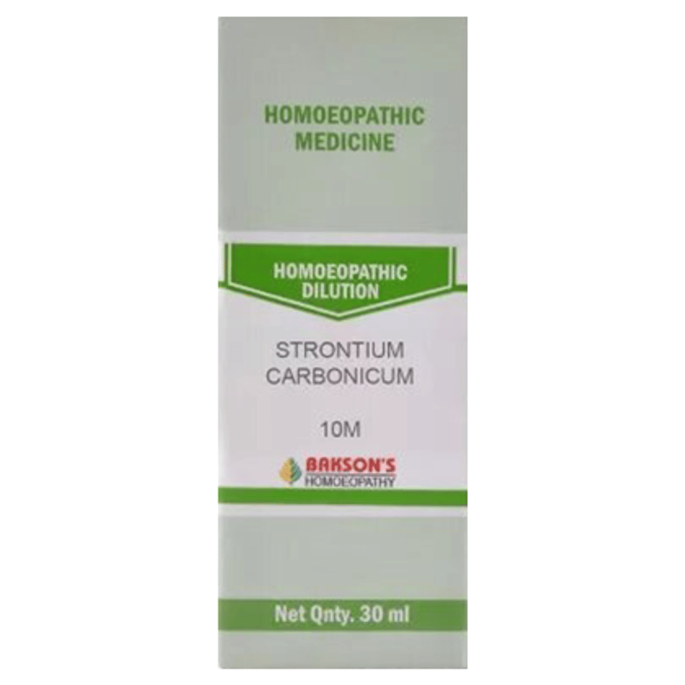 Bakson's Homeopathy Strontium Carbonicum Dilution 10M bottle of 30 ml Dilution