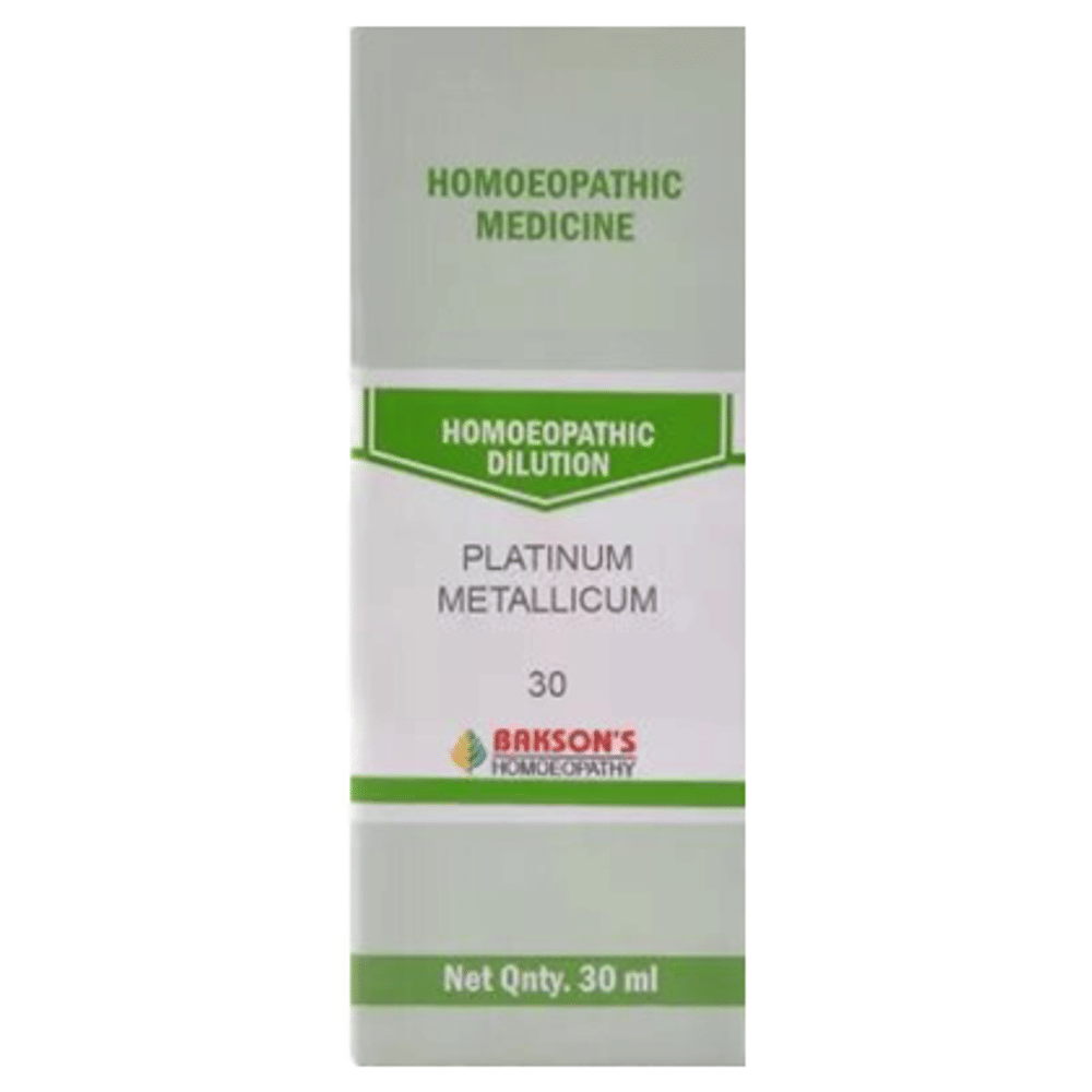 Bakson's Homeopathy Platinum Metallicum Dilution 30 bottle of 30 ml Dilution