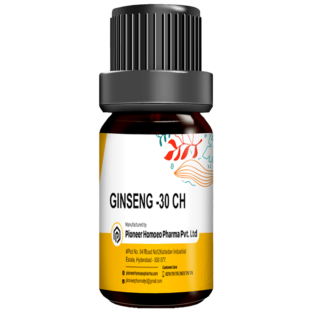 Pioneer Pharma Ginseng Globules Pellets Multidose Pills 30 CH bottle of 150 tablets