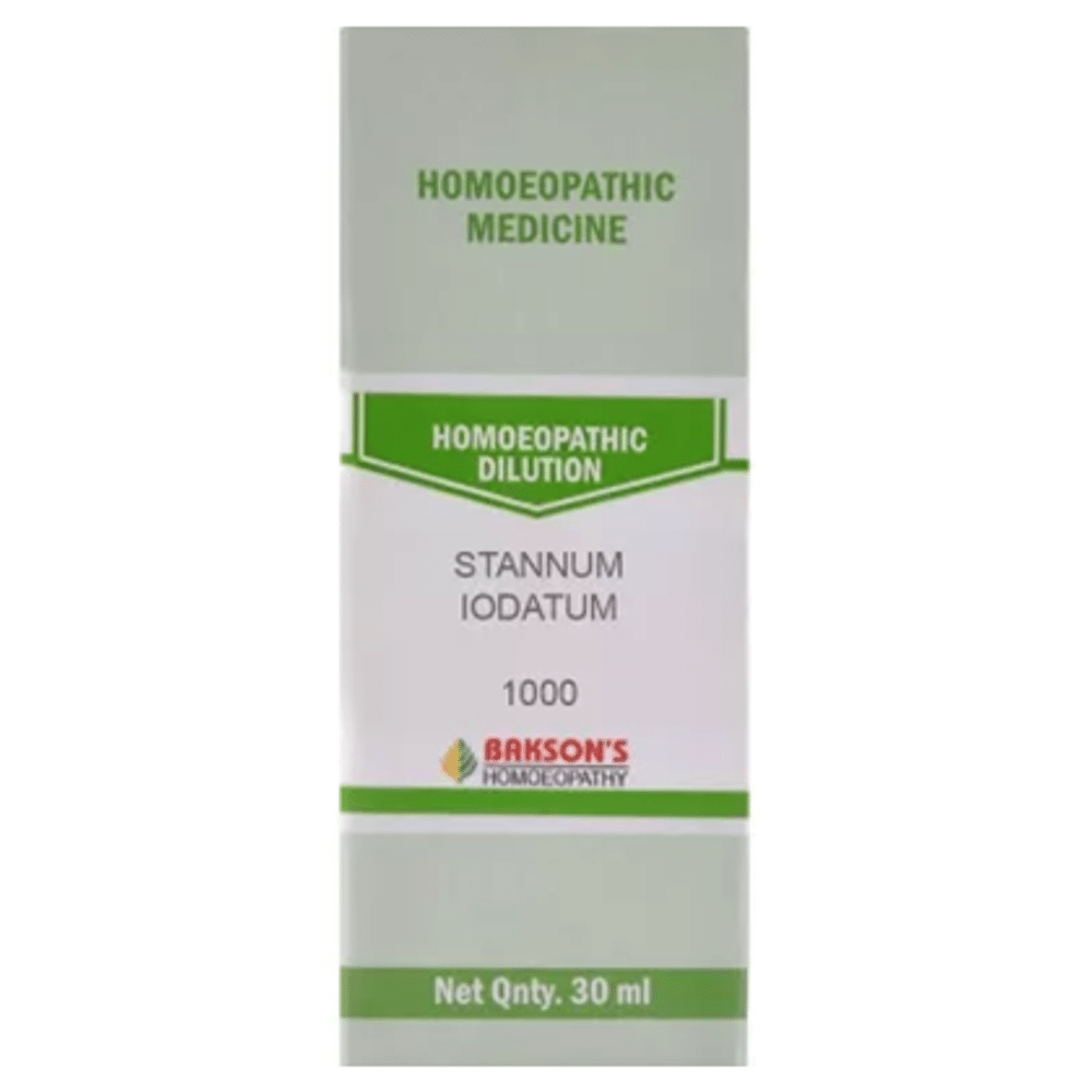 Bakson's Homeopathy Stannum Iodatum Dilution 1000 CH bottle of 30 ml Dilution