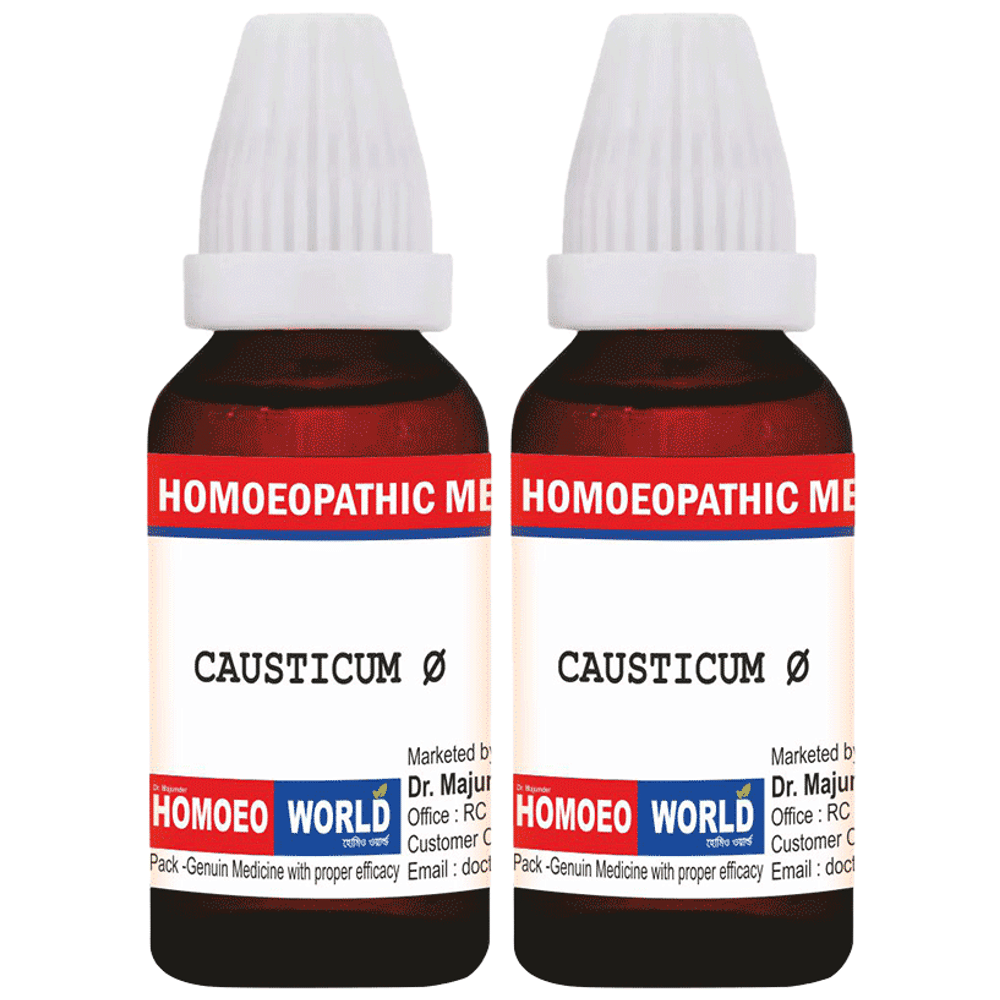 Dr. Majumder Homeo World Causticum Mother Tincture (30ml Each) Q combo pack of 2 bottles