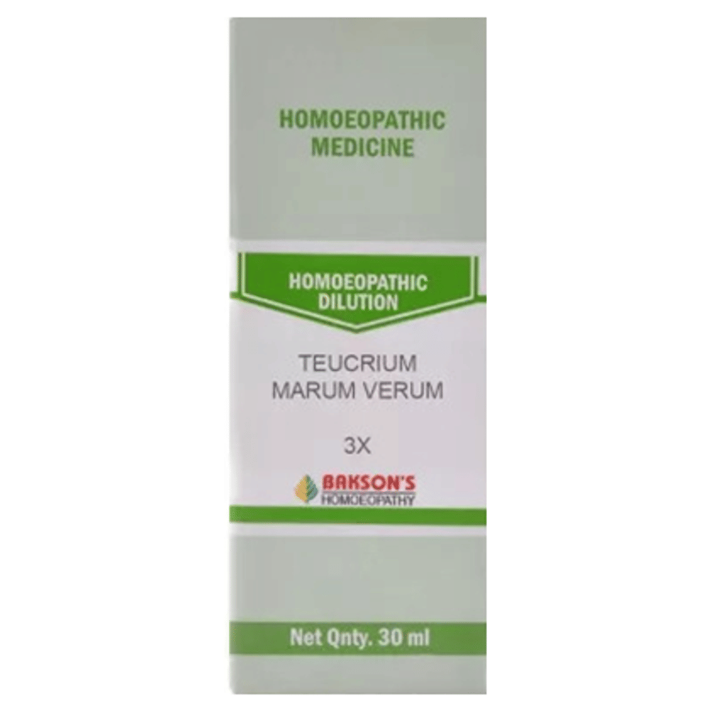 Bakson's Homeopathy Teucrium Marum Verum Dilution 3X bottle of 30 ml Dilution