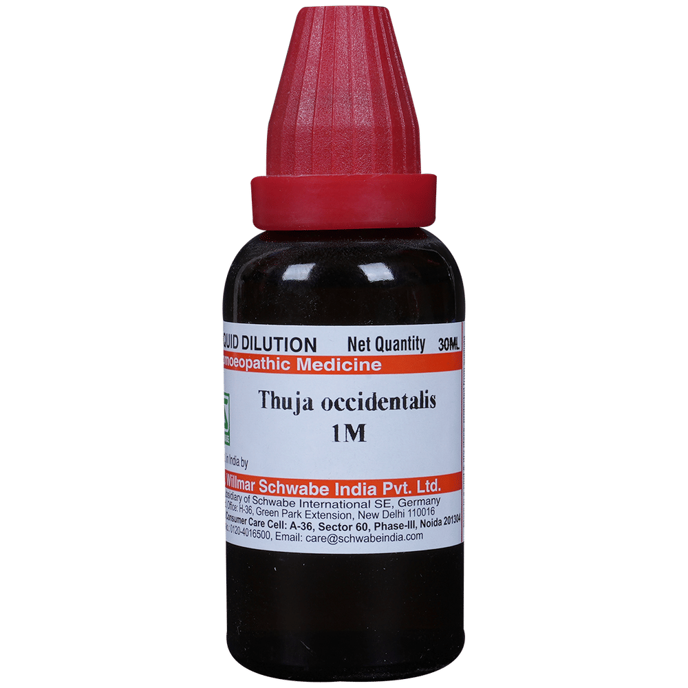 Dr Willmar Schwabe India Thuja Occidentalis Dilution 1000 CH bottle of 30 ml Dilution Dr Willmar Schwabe India Thuja Occidentalis Dilution 1000 CH bottle of 30 ml Dilution