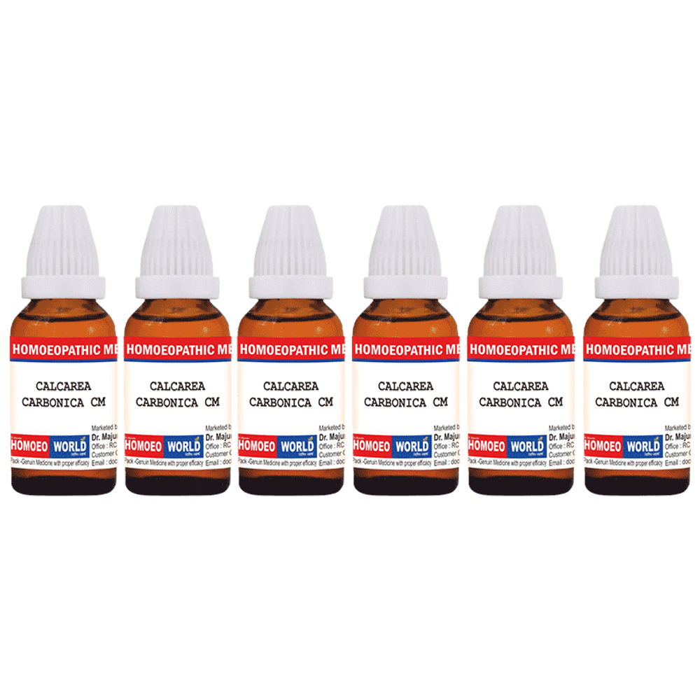 Dr. Majumder Homeo World Calcarea Carbonica Dilution (30ml Each) CM combo pack of 6 Packs
