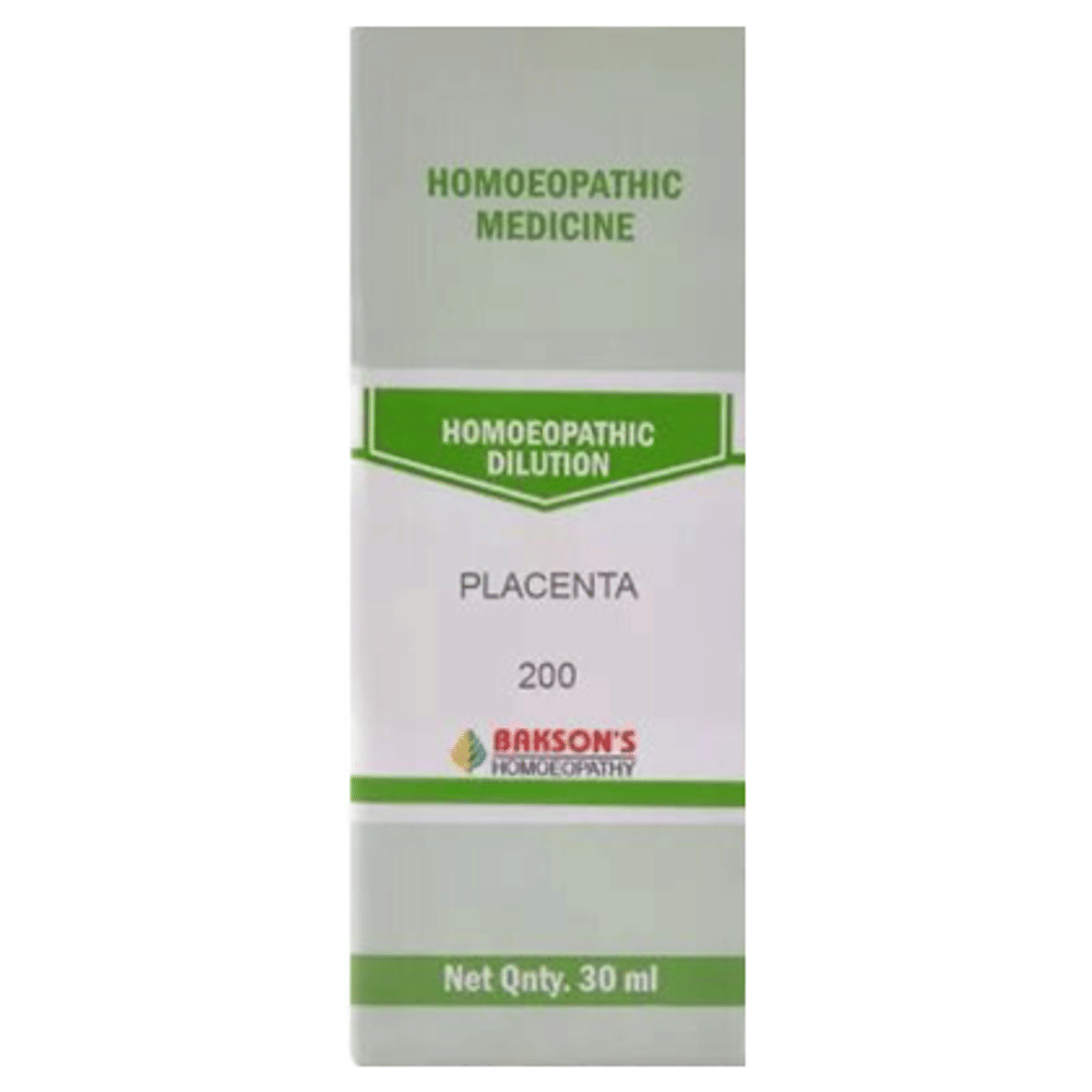 Bakson's Homeopathy Placenta Dilution 200 bottle of 30 ml Dilution