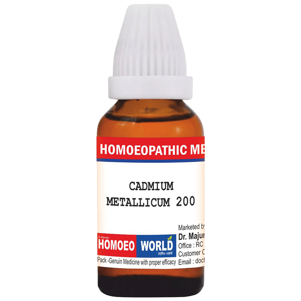 Dr. Majumder Homeo World Cadimum Metallicum Dilution 200 CH combo pack of 6 bottles
