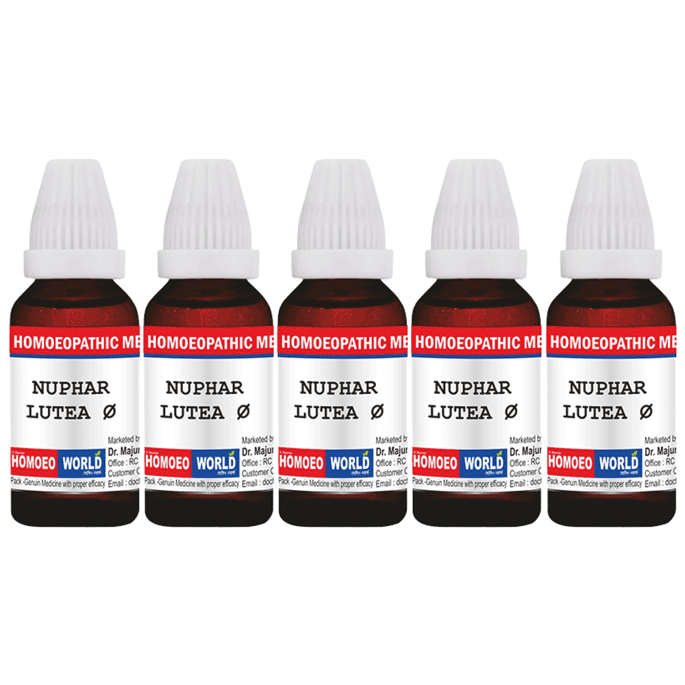 Dr. Majumder Homeo World Nuphar Lutea Mother Tincture (30ml Each) Q combo pack of 5 bottles