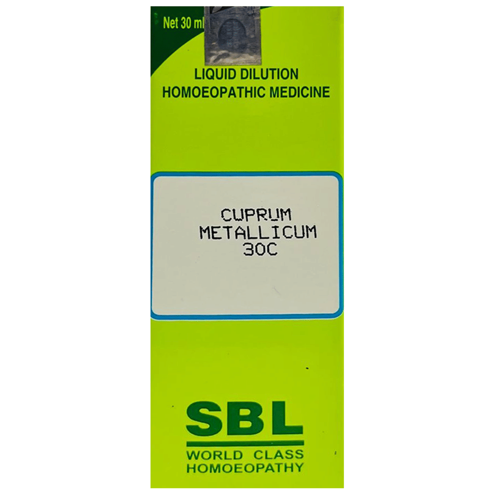 SBL Cuprum Metallicum Dilution 30 CH bottle of 30 ml Dilution