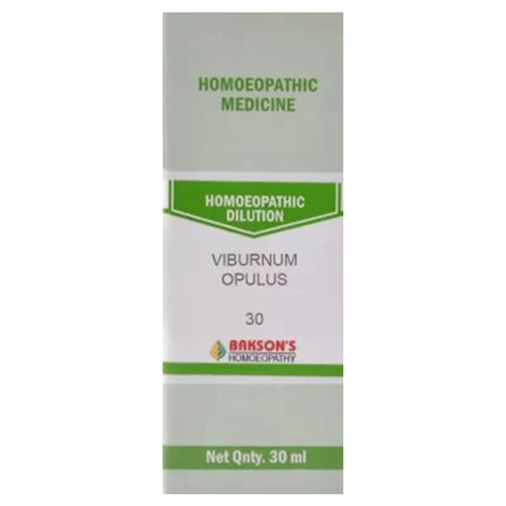 Bakson's Homeopathy Viburnum Opulus  Dilution 30 bottle of 30 ml Dilution