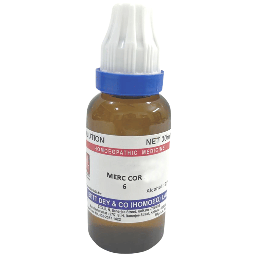 Sett Dey Merc Cor Dilution 6 bottle of 30 ml Dilution