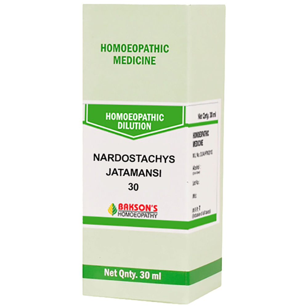 Bakson's Homeopathy Nardostachys Jatamansi Dilution 30 bottle of 30 ml Dilution