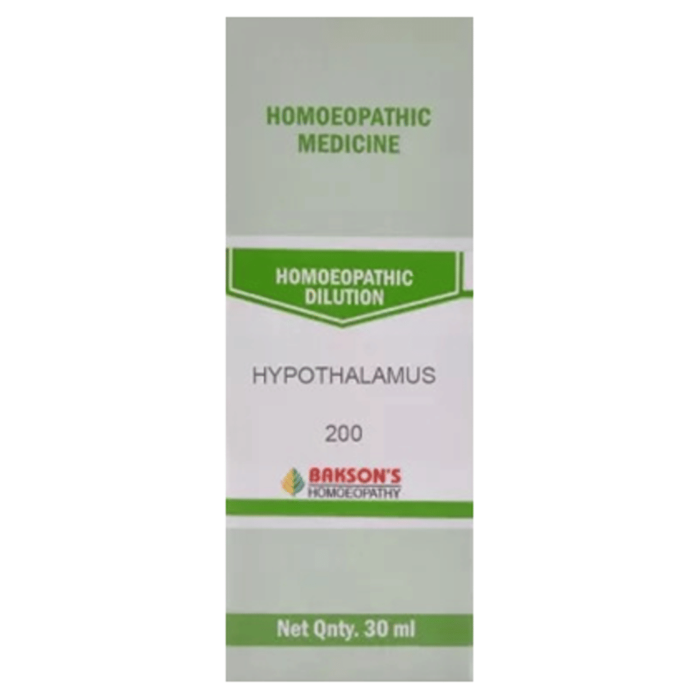Bakson's Homeopathy Hypothalamus Dilution 200 bottle of 30 ml Dilution