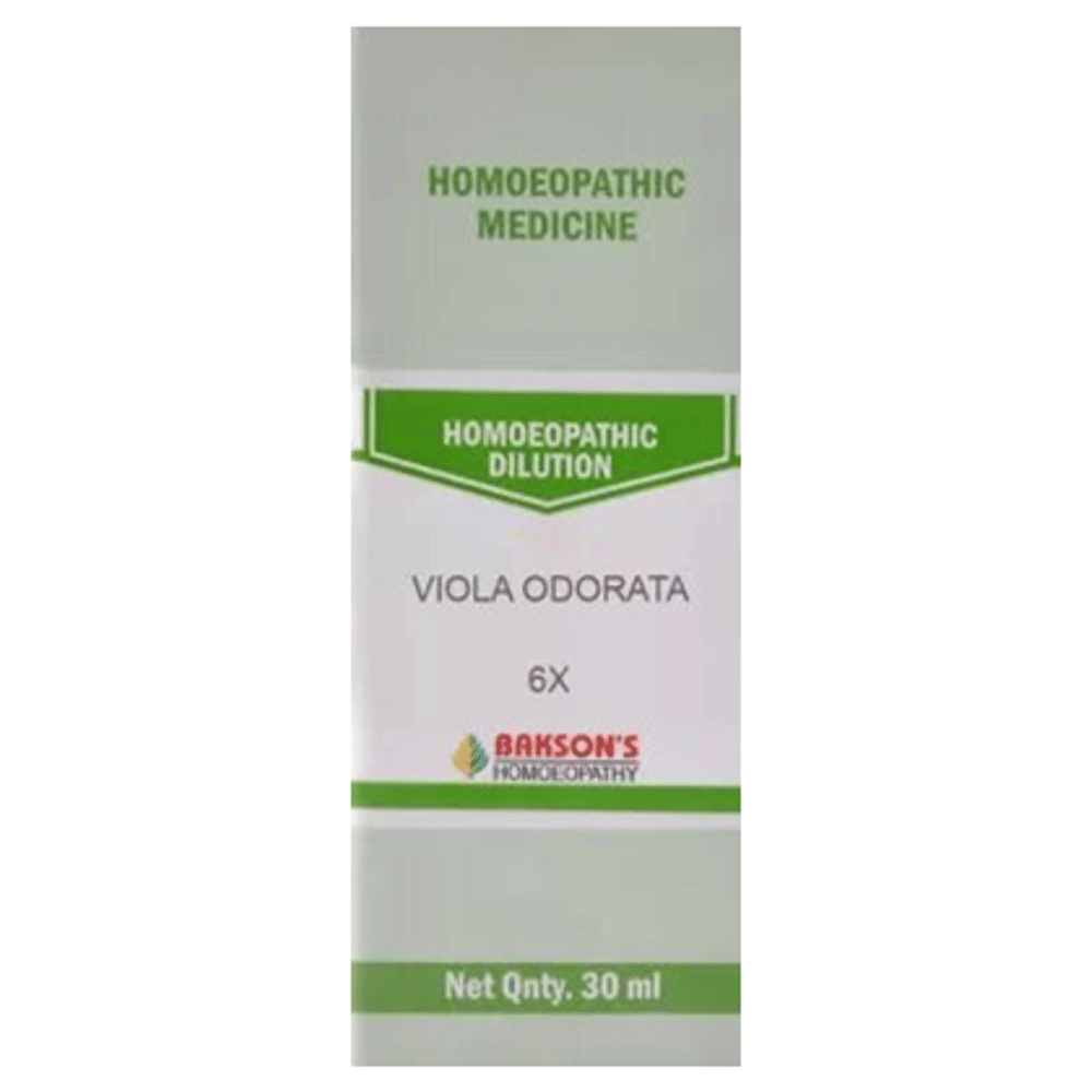 Bakson's Homeopathy Viola Odorata  Dilution 6X bottle of 30 ml Dilution