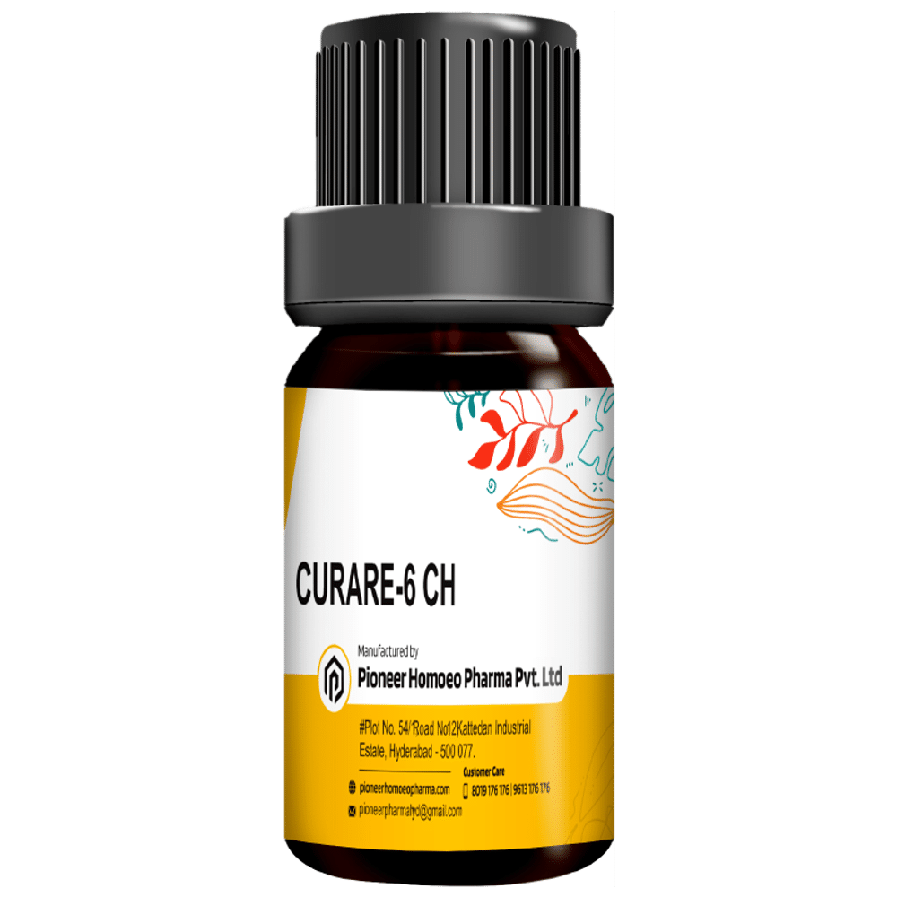 Pioneer Pharma Curare Globules Pellets Multidose Pills 6 CH bottle of 150 tablets