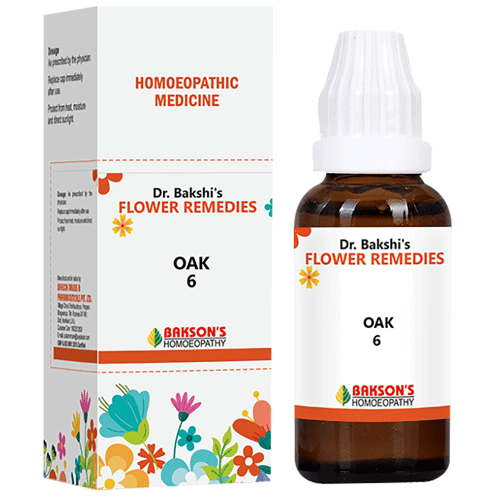 Dr Bakshi's Flower Remedies Oak 6 bottle of 30 ml Liquid