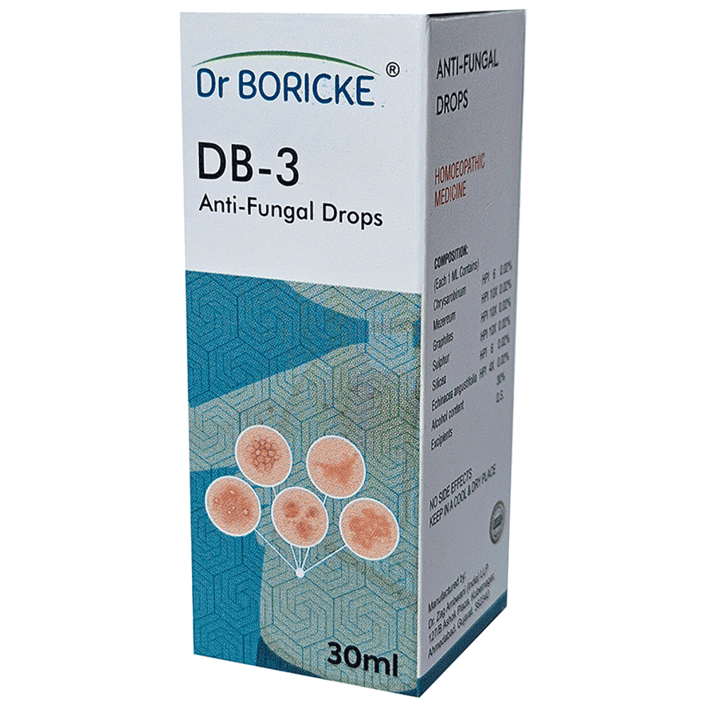 Dr Boricke DB-3 Anti-Fungal Drop bottle of 30 ml Oral Drops