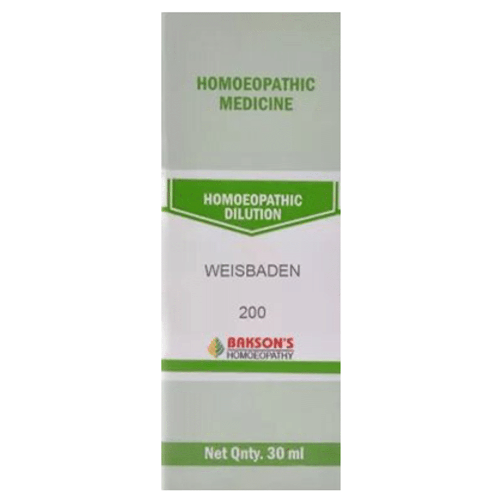 Bakson's Homeopathy Weisbaden  Dilution 200 bottle of 30 ml Dilution