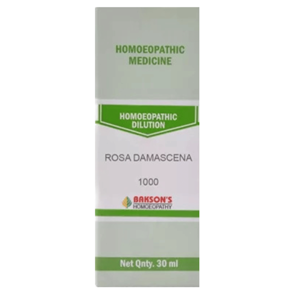 Bakson's Homeopathy Rosa Damascena Dilution 1000 CH bottle of 30 ml Dilution