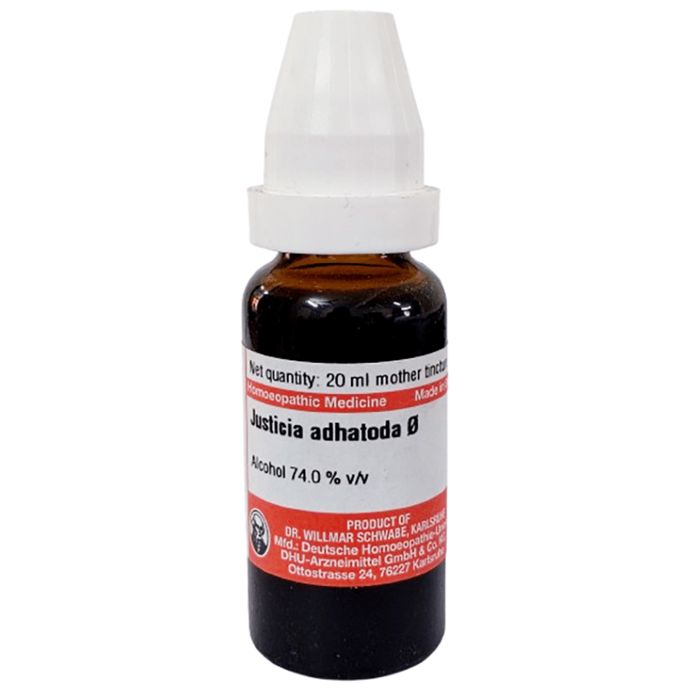 Dr Willmar Schwabe Germany Justicia Adhatoda Mother Tincture Q bottle of 20 ml Mother Tincture Dr Willmar Schwabe Germany Justicia Adhatoda Mother Tincture Q bottle of 20 ml Mother Tincture