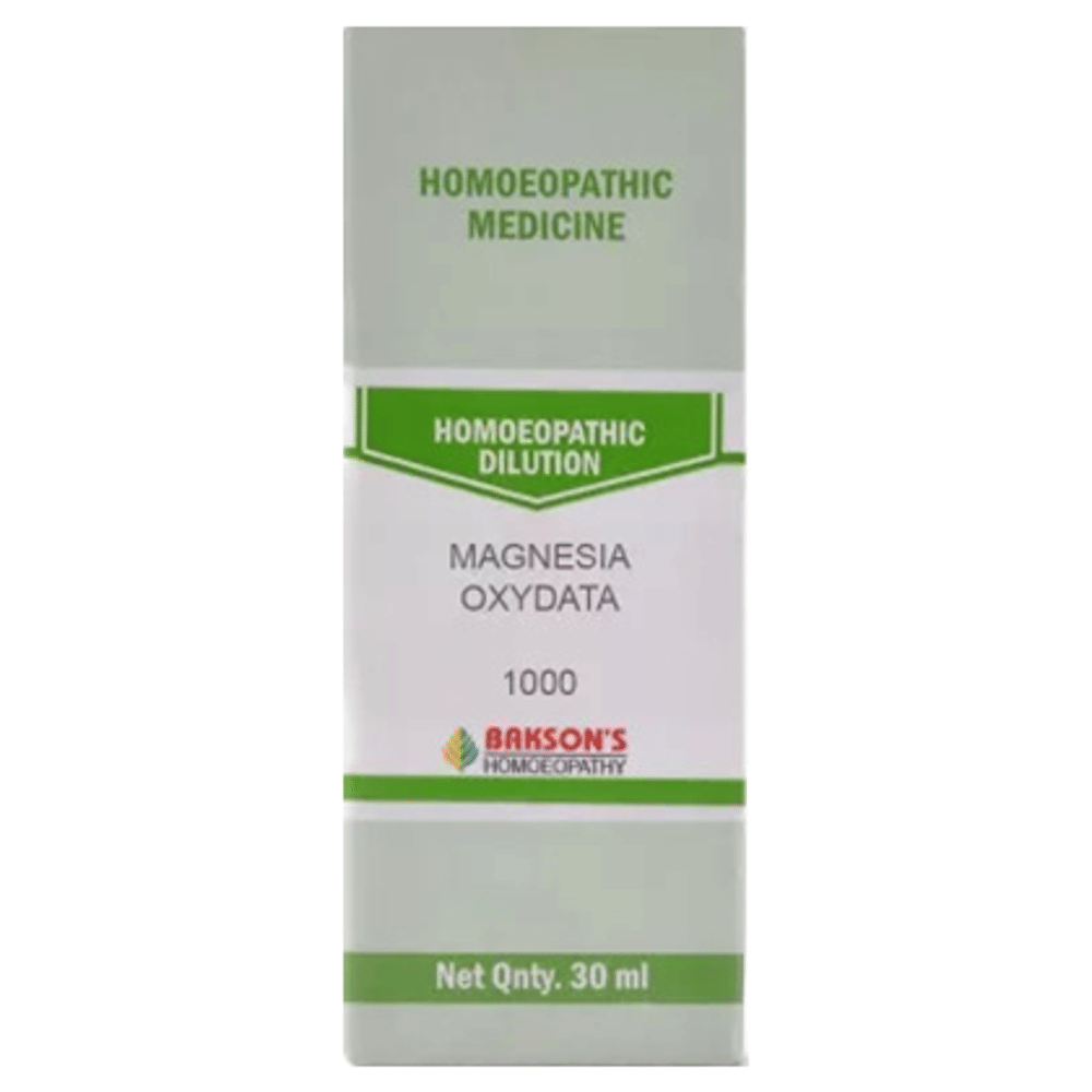 Bakson's Homeopathy Magnesia Oxydata Dilution 1000 CH bottle of 30 ml Dilution Bakson's Homeopathy Magnesia Oxydata Dilution 1000 CH bottle of 30 ml Dilution