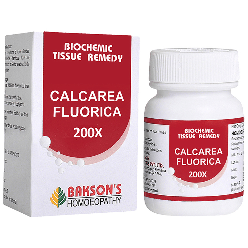 Bakson's Homeopathy Calcarea Fluorica Biochemic Tablet 200X bottle of 250 biochemic tablets