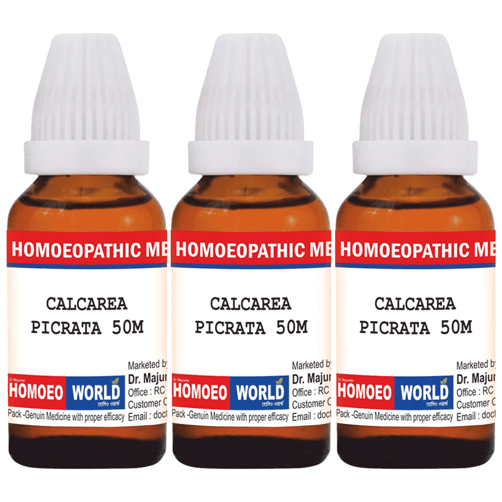 Dr. Majumder Homeo World Calcarea Picrata Dilution(30ml Each) 50M combo pack of 3 Packs