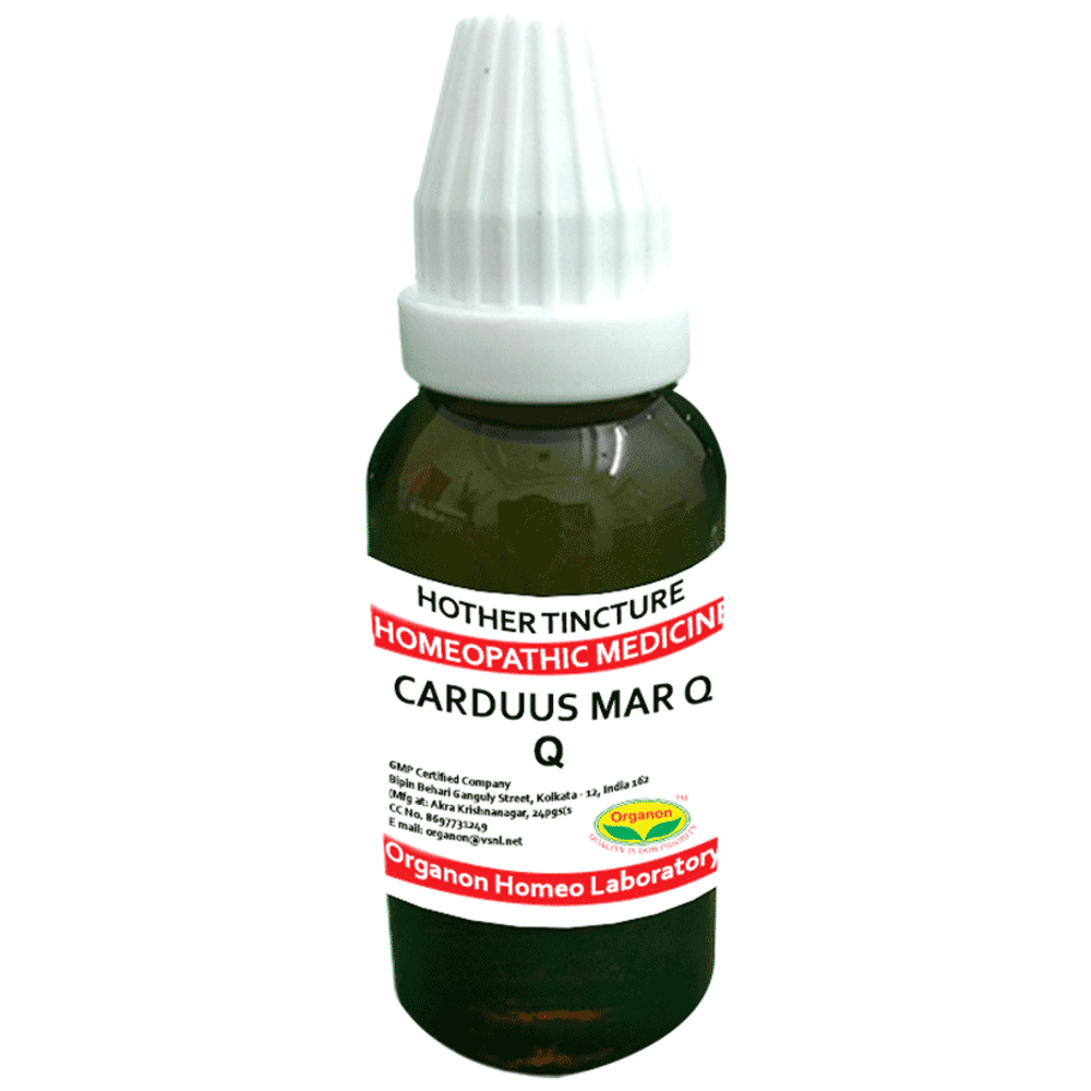 Organon Carduus Mar Mother Tincture Q bottle of 100 ml Mother Tincture