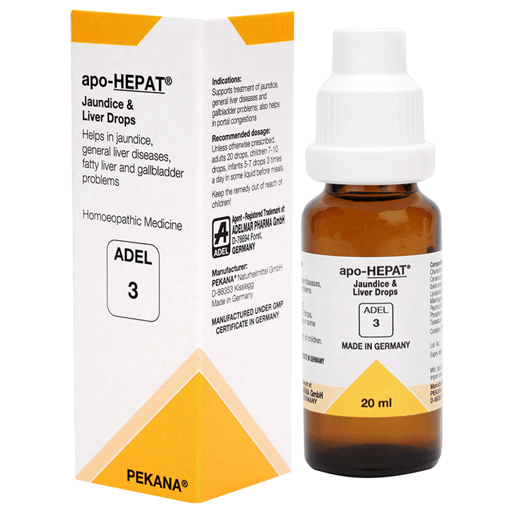 ADEL 3 Apo-Hepat Drop | For Liver Care Drop bottle of 20 ml Drop ADEL 3 Apo-Hepat Drop | For Liver Care Drop bottle of 20 ml Drop