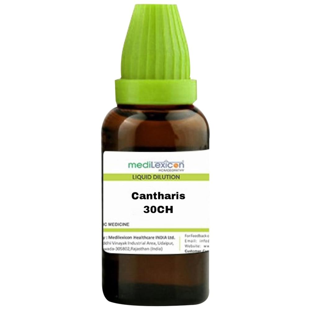 Medilexicon Cantharis Dilution 30 CH bottle of 30 ml Dilution