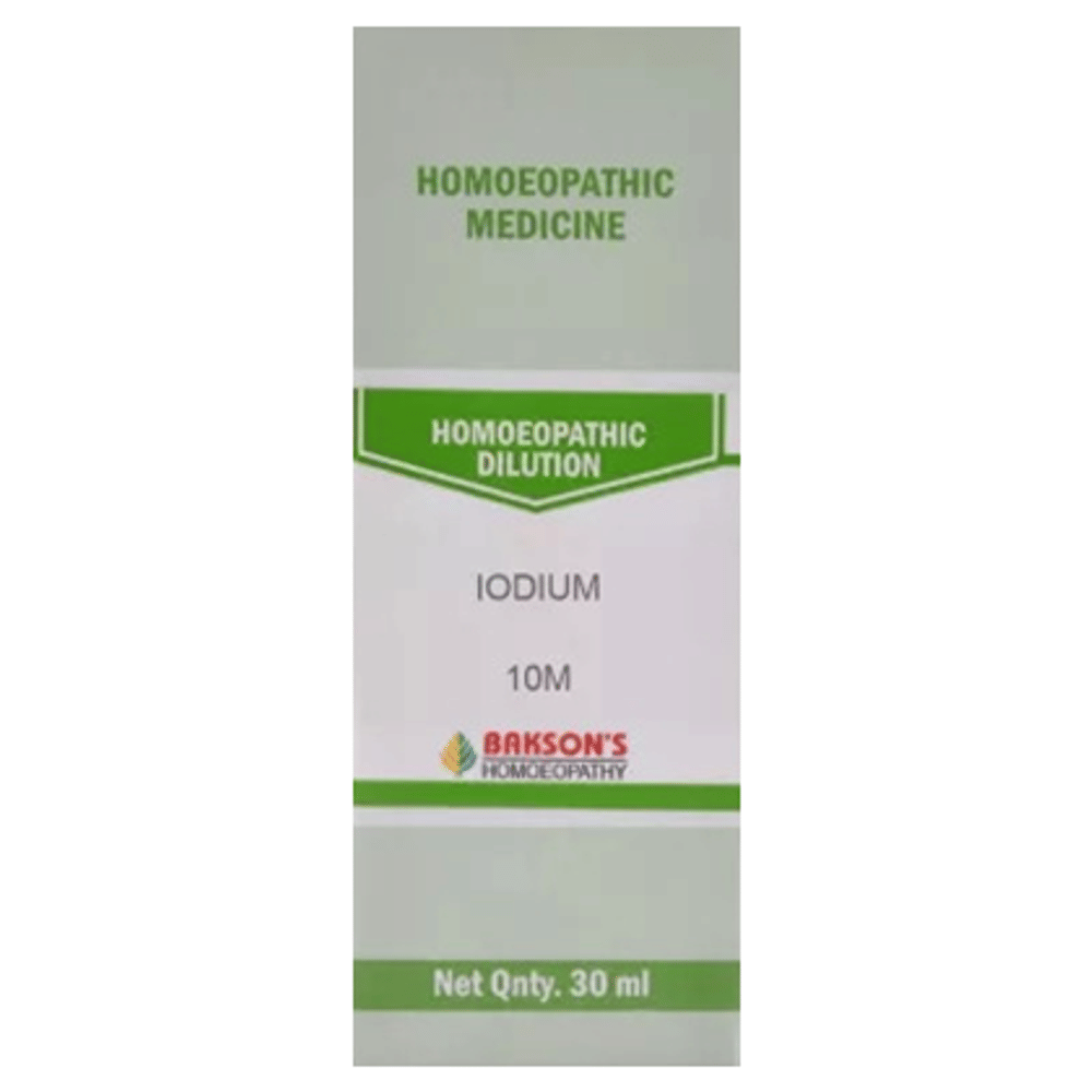 Bakson's Homeopathy Iodium Dilution 10M bottle of 30 ml Dilution