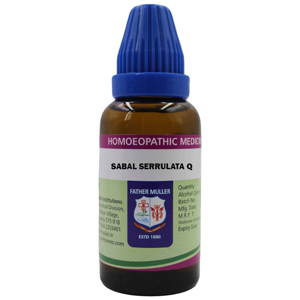 Father Muller Sabal Serrulata  Dilution Q bottle of 30 dilutions