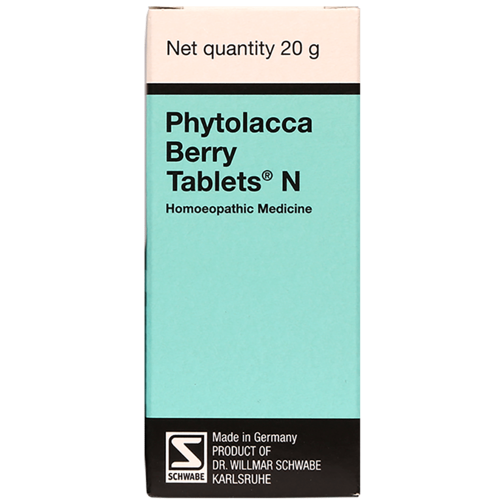 Dr Willmar Schwabe Germany Phytolacca Berry Tablet bottle of 20 gm Tablet