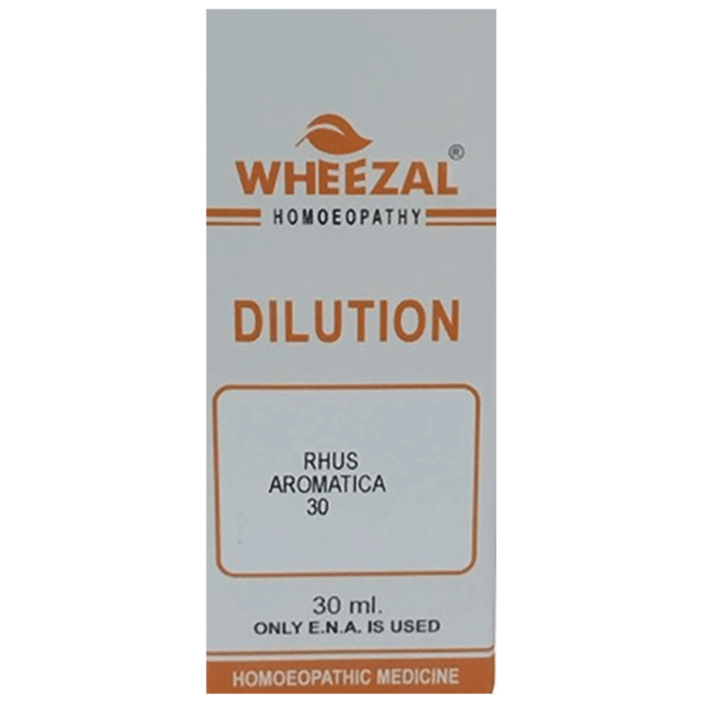 Wheezal Rhus Aromatica Dilution 30 bottle of 30 ml Dilution
