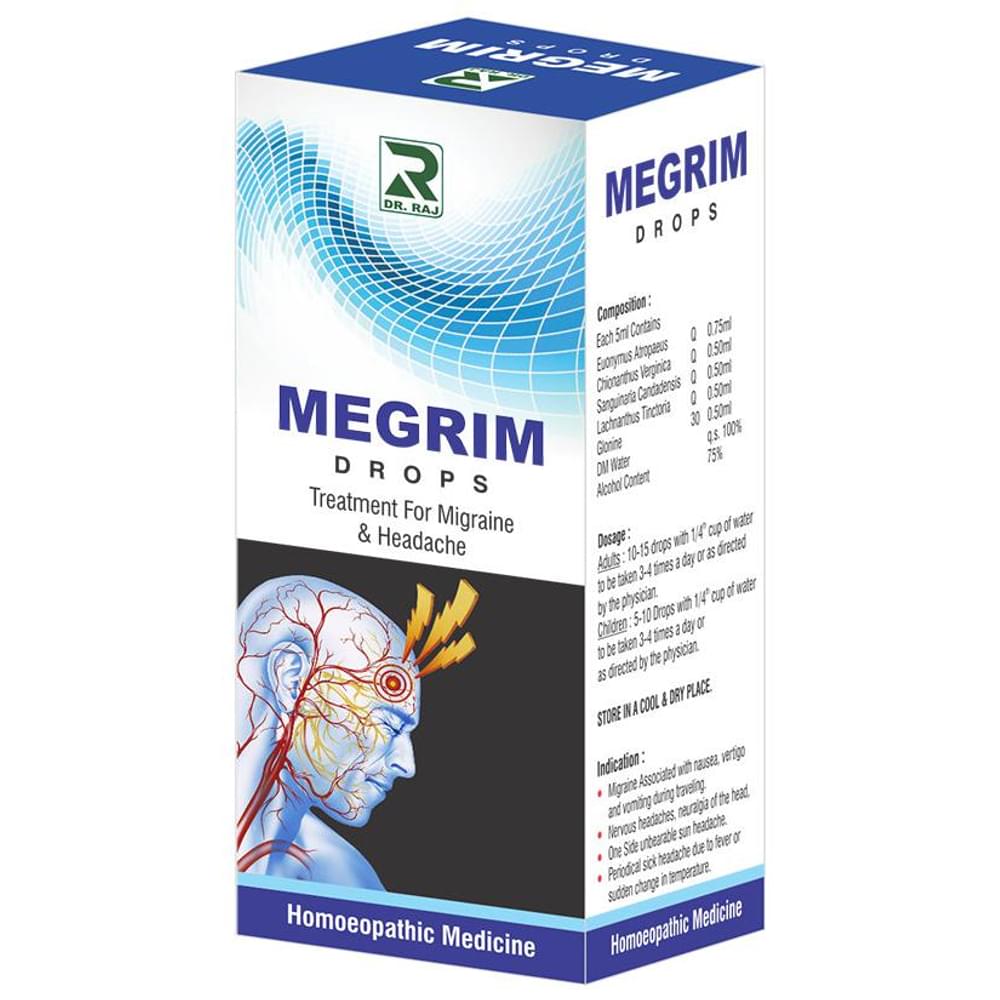 Dr. Raj Megrim Drop bottle of 30 ml Drop Dr. Raj Megrim Drop bottle of 30 ml Drop