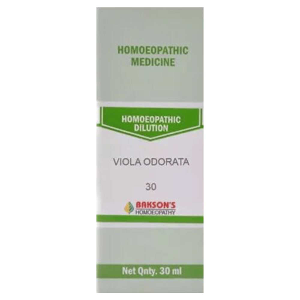 Bakson's Homeopathy Viola Odorata  Dilution 30 bottle of 30 ml Dilution