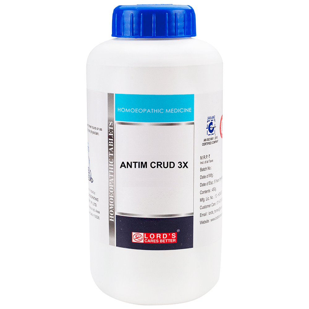 Lord's Antim Crud Trituration Tablet 3X bottle of 450 gm Trituration Tablet