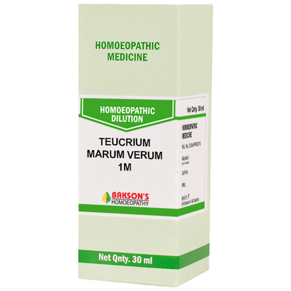 Bakson's Homeopathy Teucrium Marum Verum Dilution 1M bottle of 30 ml Dilution