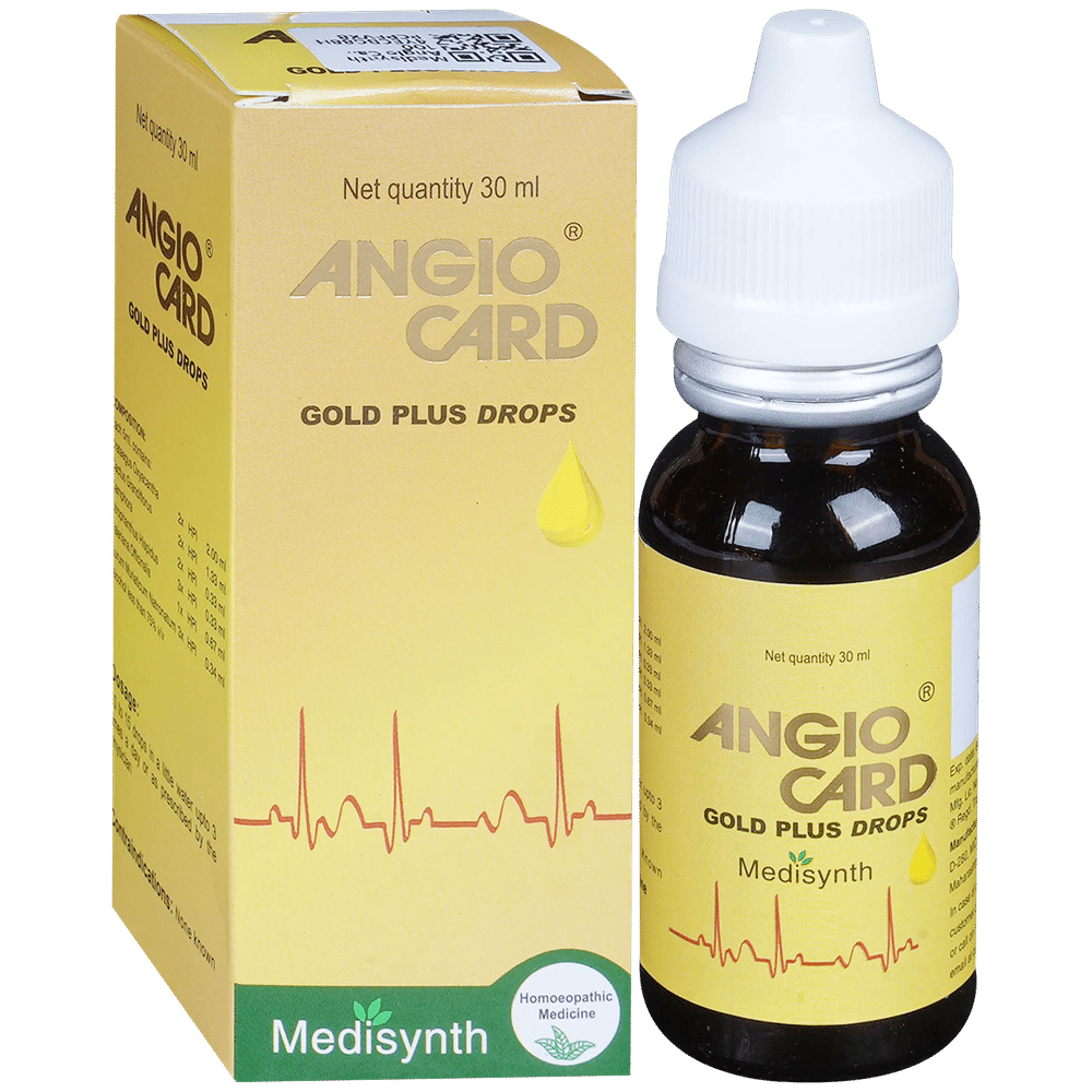 Medisynth Angio Card Gold Plus Drop bottle of 30 ml Drop