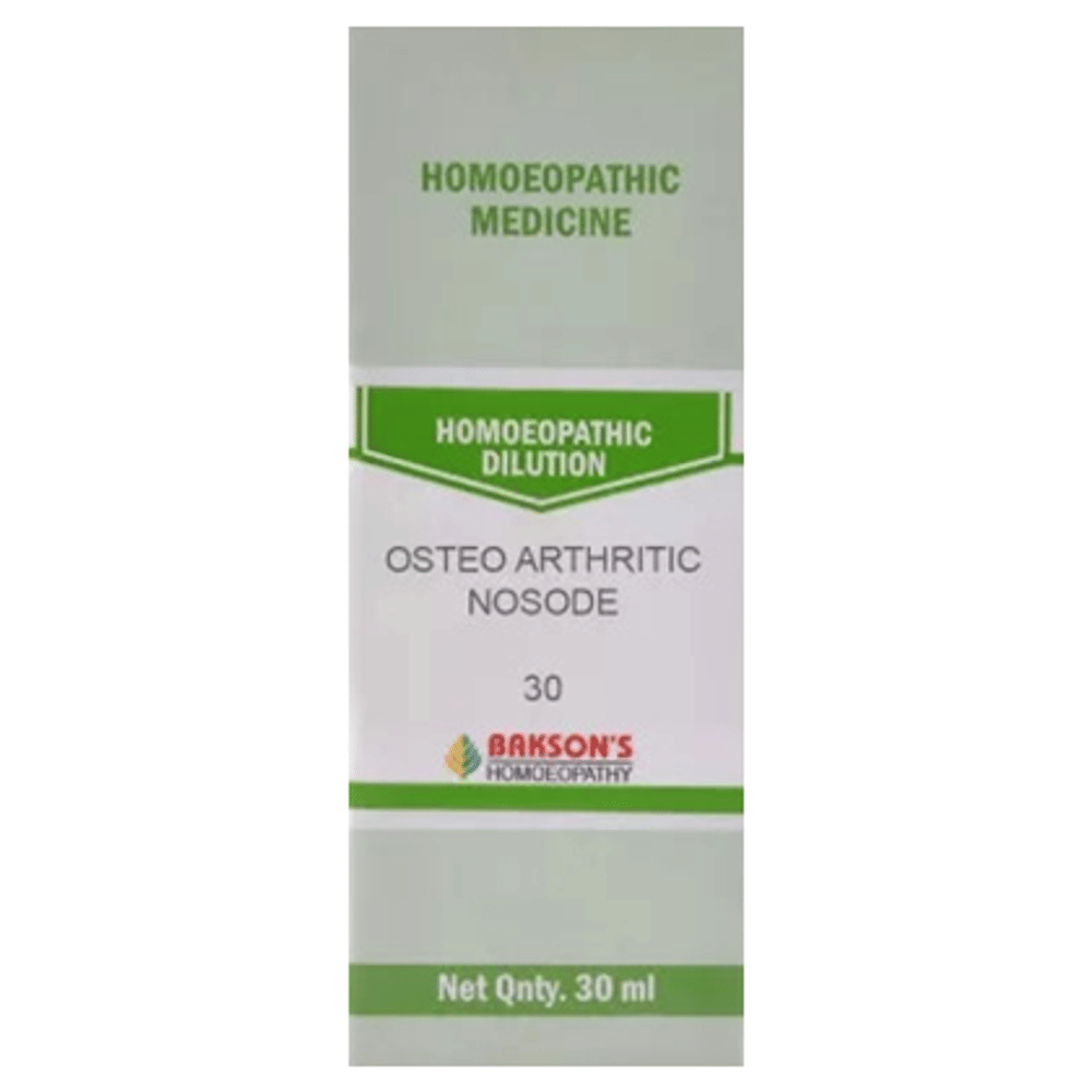 Bakson's Homeopathy Osteo Arthritic Nosode Dilution 30 bottle of 30 ml Dilution Bakson's Homeopathy Osteo Arthritic Nosode Dilution 30 bottle of 30 ml Dilution