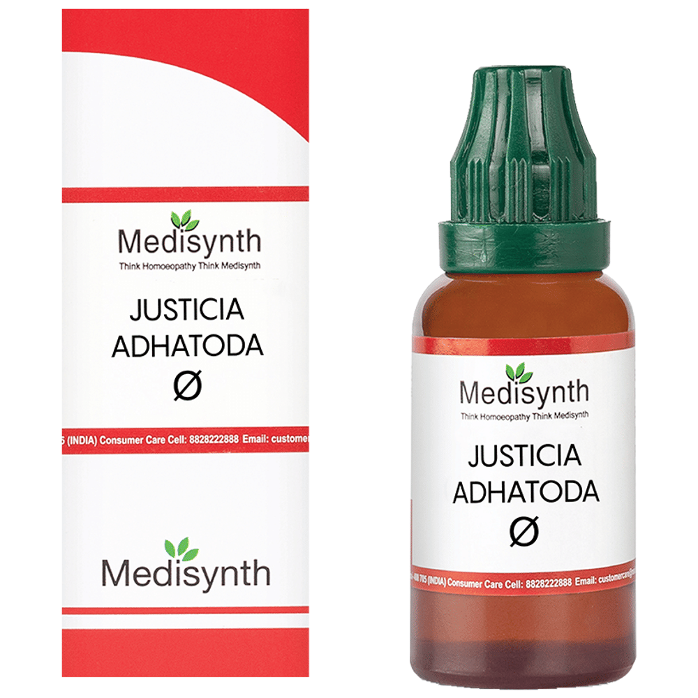 Medisynth Justicia Adhatoda Q bottle of 30 ml Mother Tincture