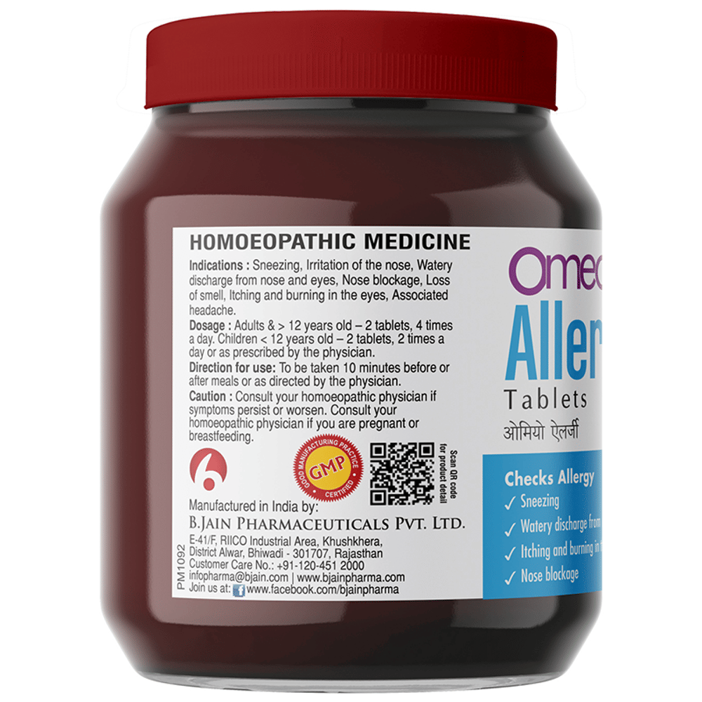 Bjain Omeo Allergy Tablet bottle of 450 gm Tablet