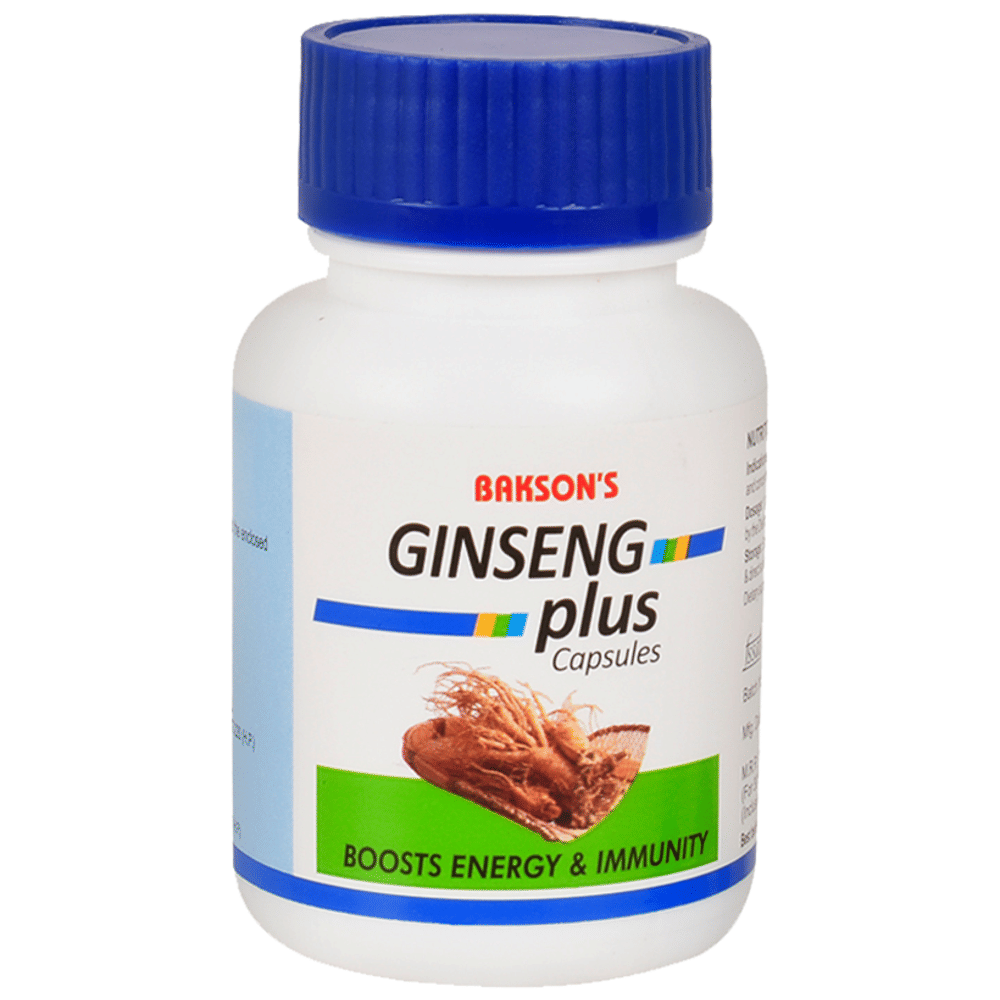 Bakson's Ginseng Plus Capsule bottle of 30 capsules