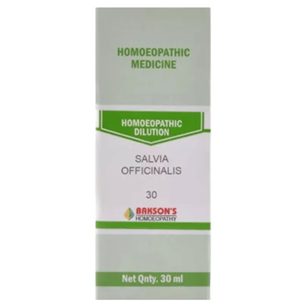 Bakson's Homeopathy Salvia Officinalis Dilution 30 bottle of 30 ml Dilution