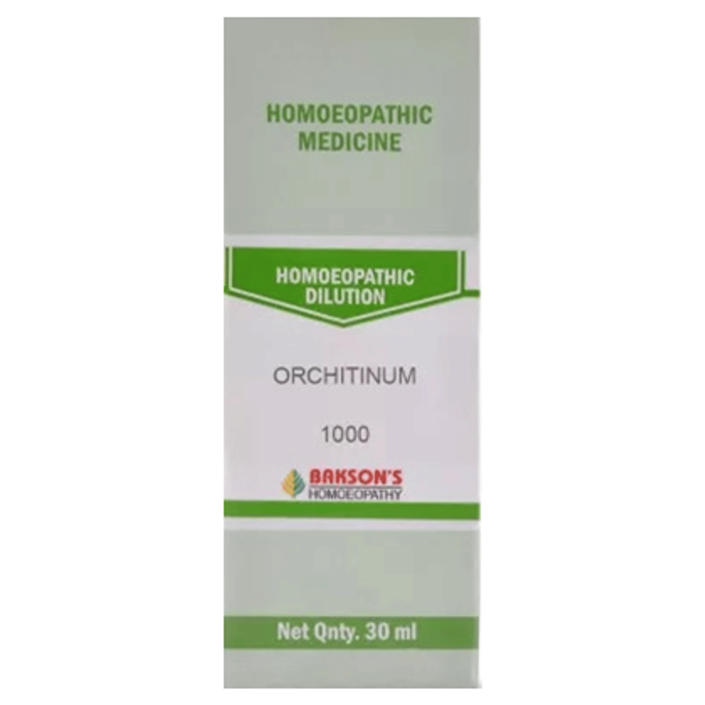 Bakson's Homeopathy Orchitinum Dilution 1000 CH bottle of 30 ml Dilution Bakson's Homeopathy Orchitinum Dilution 1000 CH bottle of 30 ml Dilution