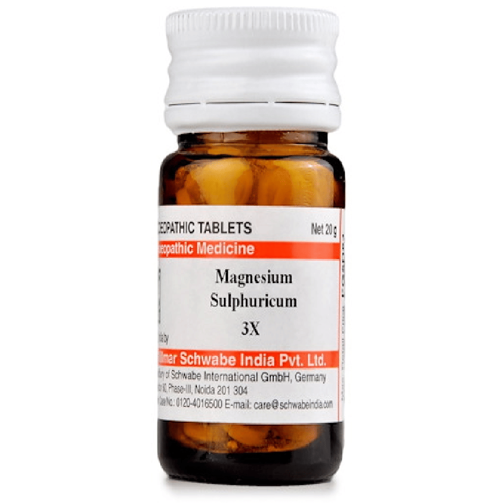 Dr Willmar Schwabe India Magnesium Sulphuricum Trituration Tablet 3X bottle of 20 gm Trituration Tablet