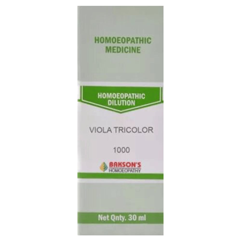 Bakson's Homeopathy Viola Tricolor  Dilution 1000 CH bottle of 30 ml Dilution