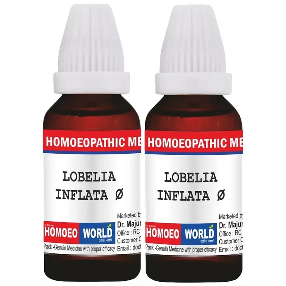 Dr. Majumder Homeo World Lobelia Inflata Mother Tincture (30ml Each) Q combo pack of 2 bottles